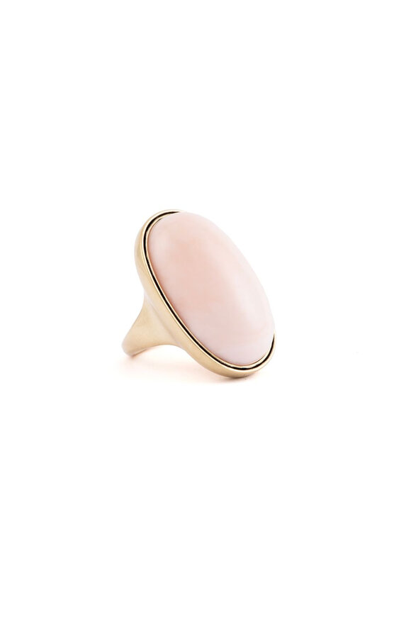 Sylva & Cie Oval Japan Coral Ring