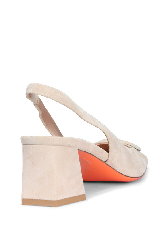 Santoni Marta Beige Slingback Pump, 50mm - view 3