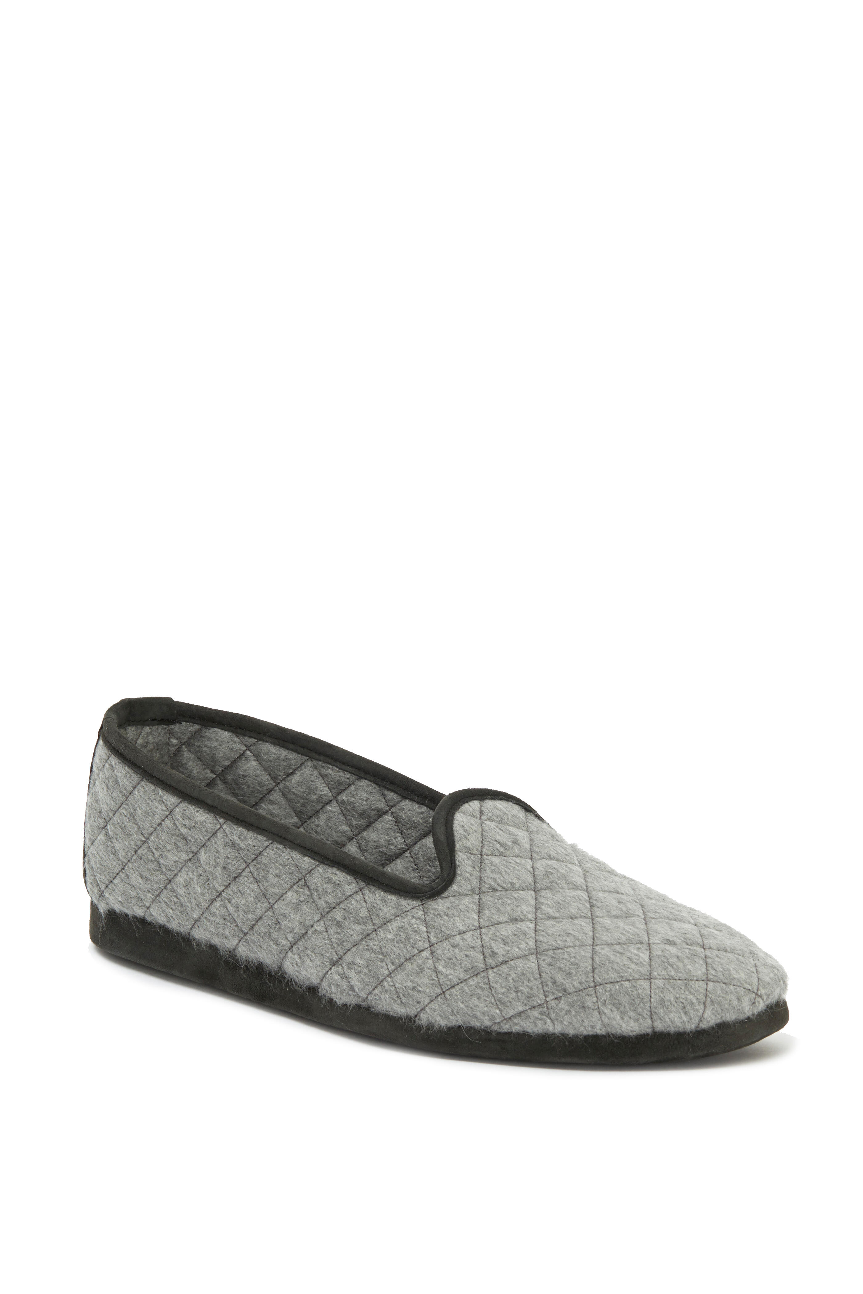 Loro Piana - Gray Quilted Cashmere Classic Slipper
