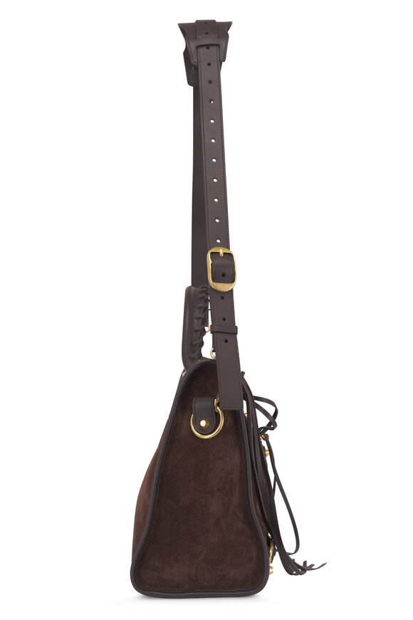 Balenciaga Medium Le City Moka Suede Top Handle Bag - view 4