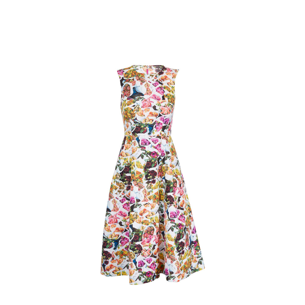 Adam Lippes - Multicolor Floral Cotton & Silk Sleeveless Dress