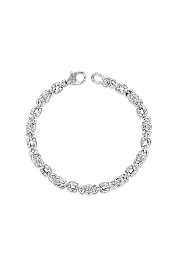 Aaron Henry 18k White Gold Diamond Celebration Bracelet - view 2