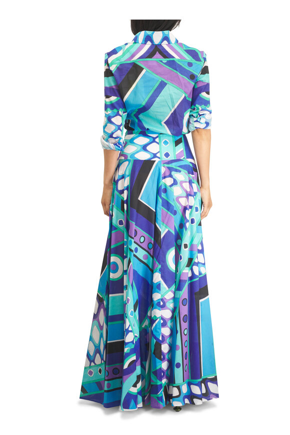 Pucci Blue Vivara Print Cotton Shirt - view 4