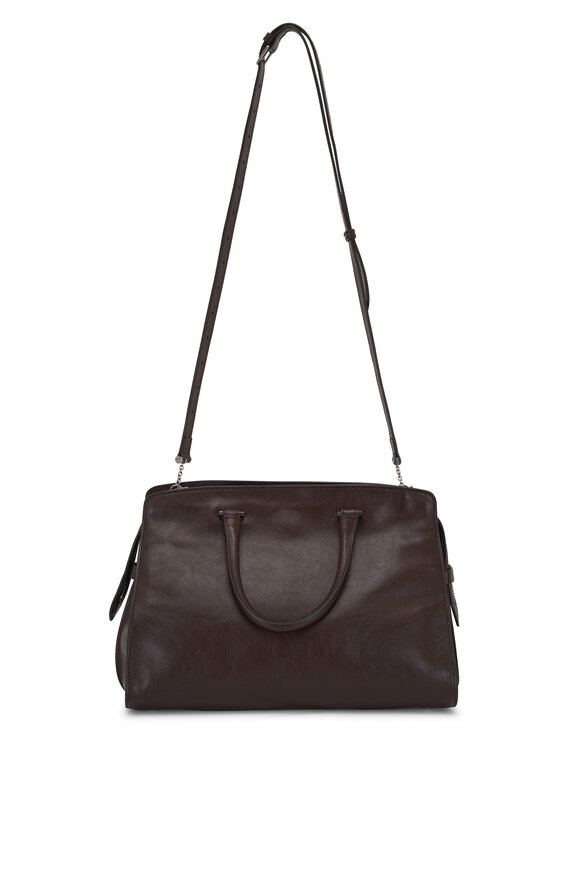 Métier Private Eye Walnut Leather Handbag - view 2