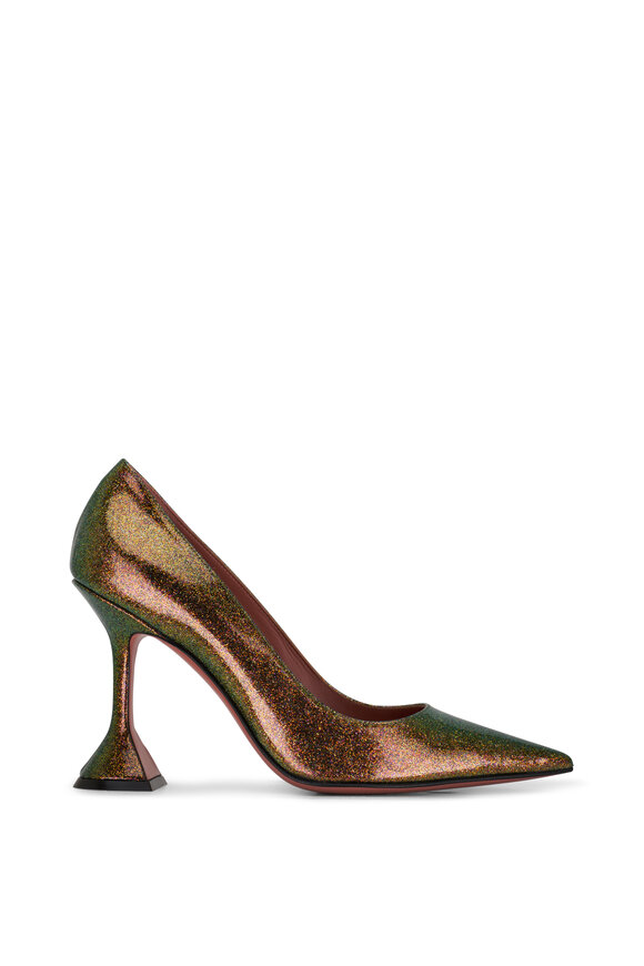 Amina Muaddi - Ami Multicolor Glitter Party Pump, 95mm