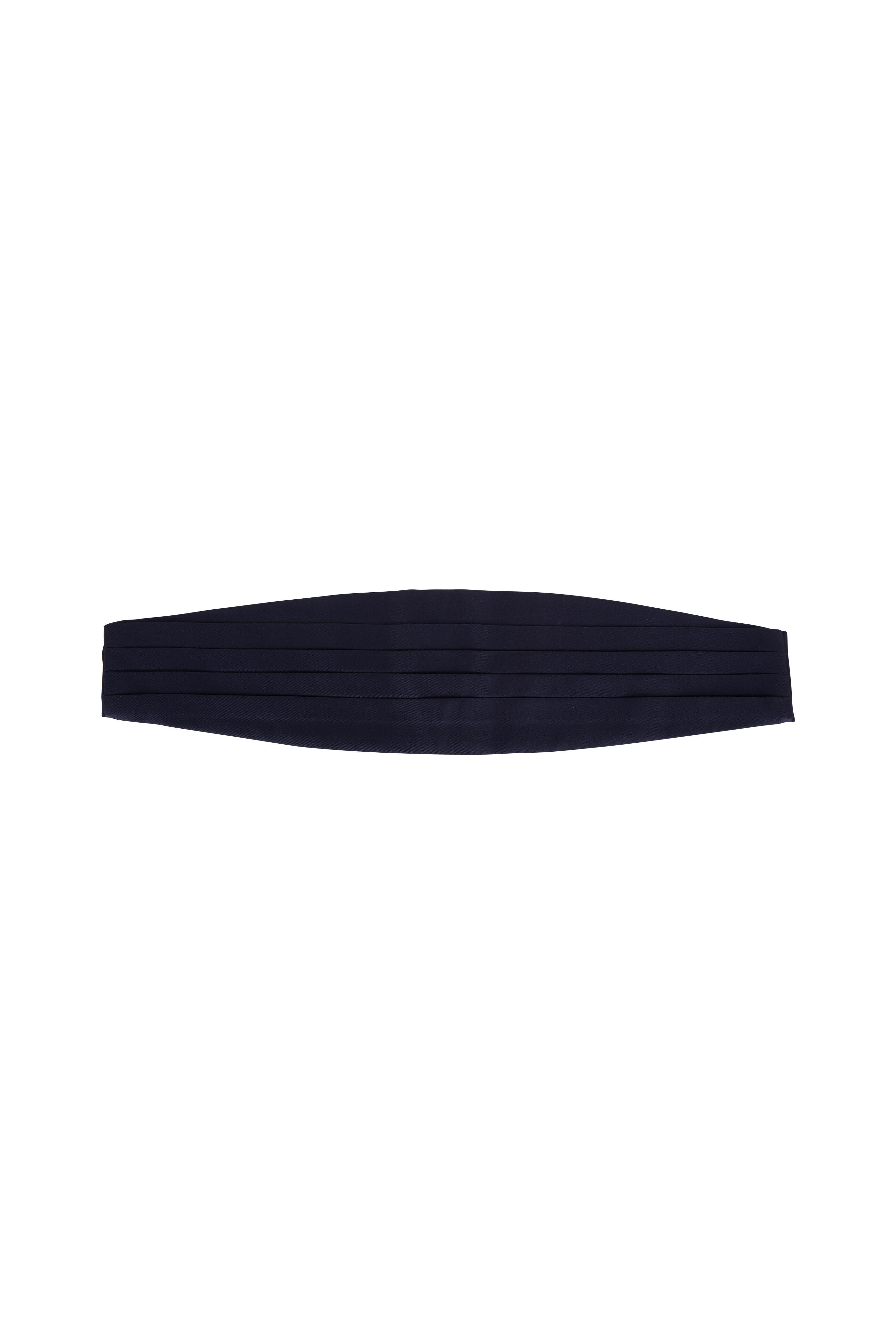 Dolce Punta - Navy Blue Grosgrain Silk Cummerbund
