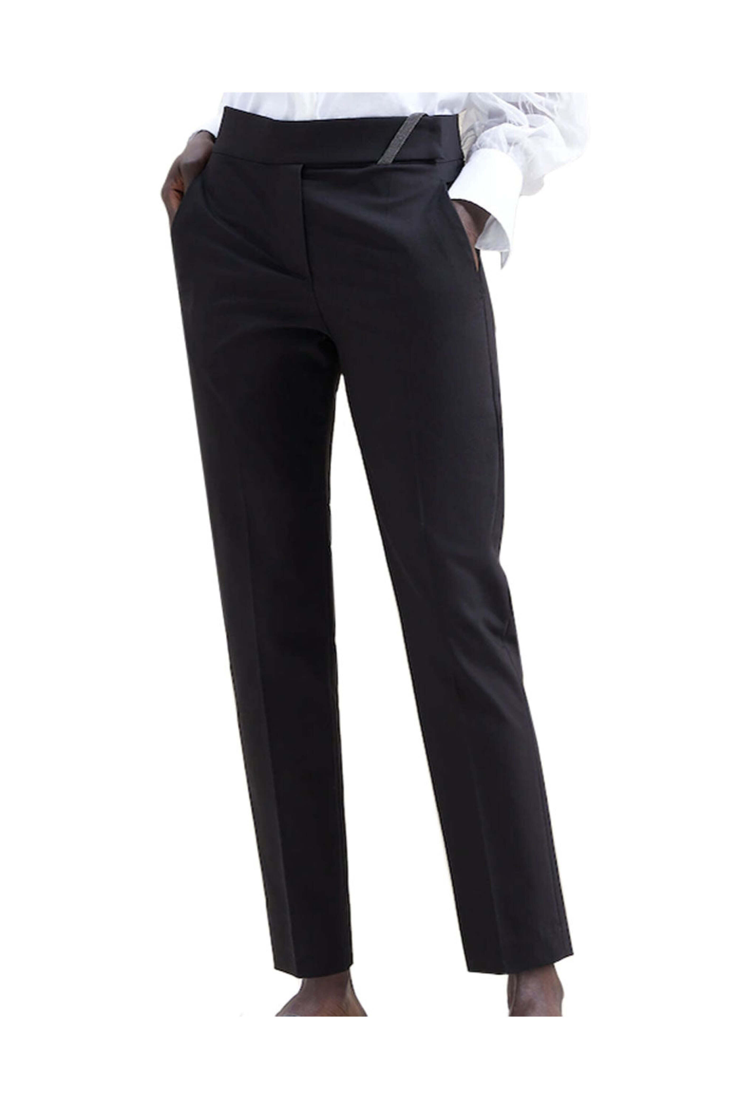 Brunello Cucinelli - Black Monili Tab Belt Stretch Pant