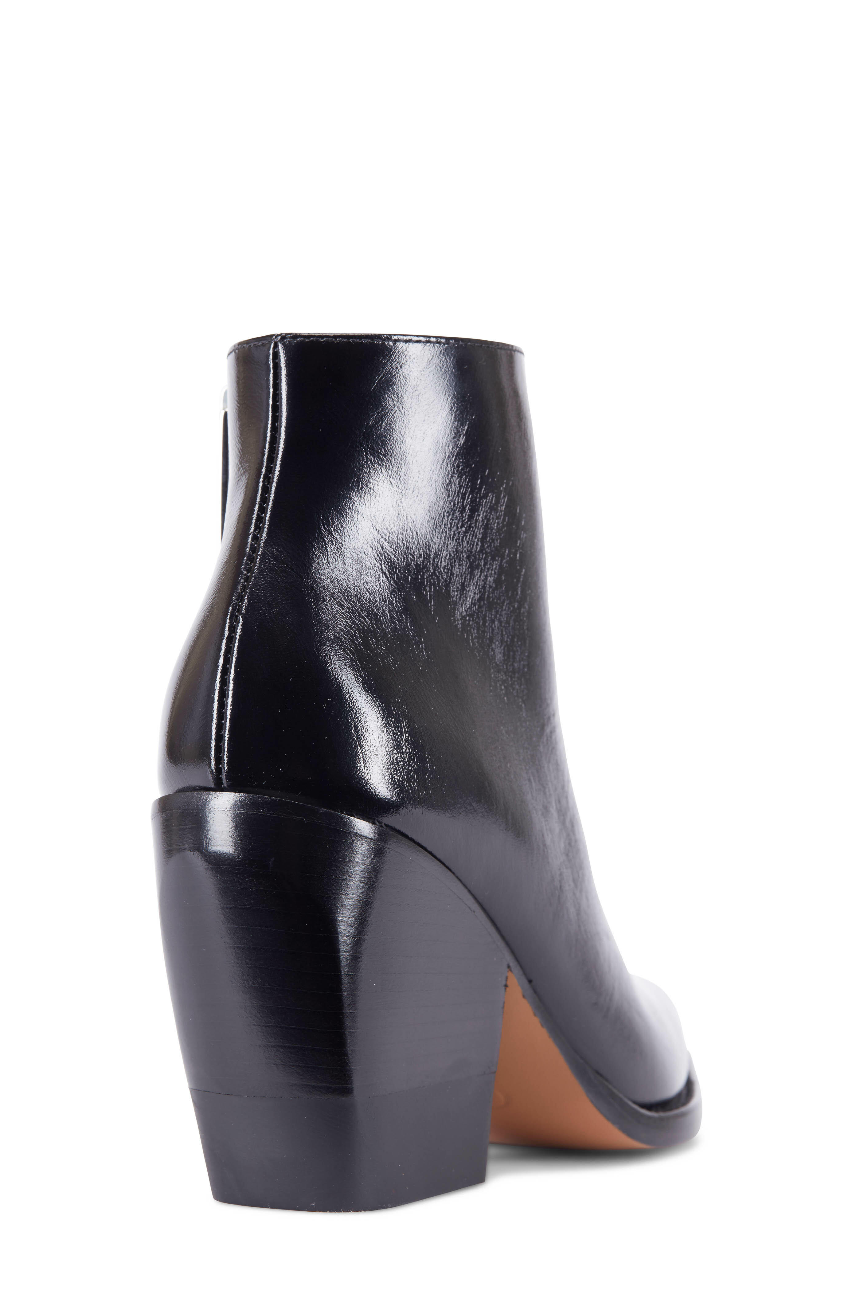 Chloé - Black Leather Chunky Heel Ankle Boot, 90mm