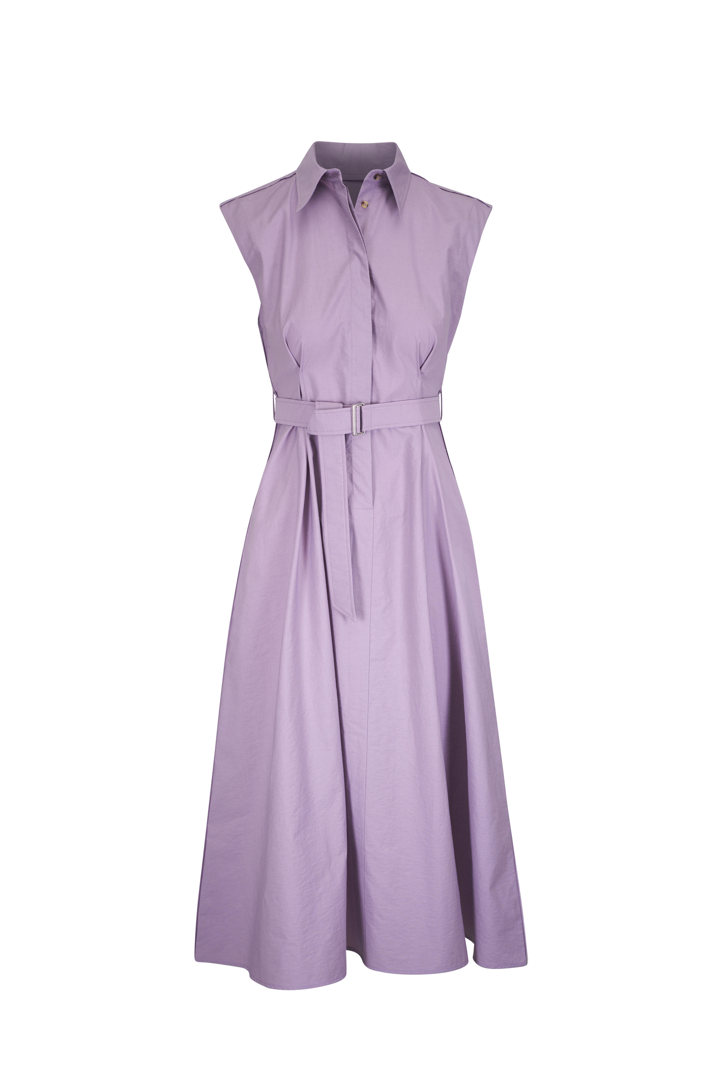 Brunello Cucinelli - Lilac Diagonal Cotton Shirtdress