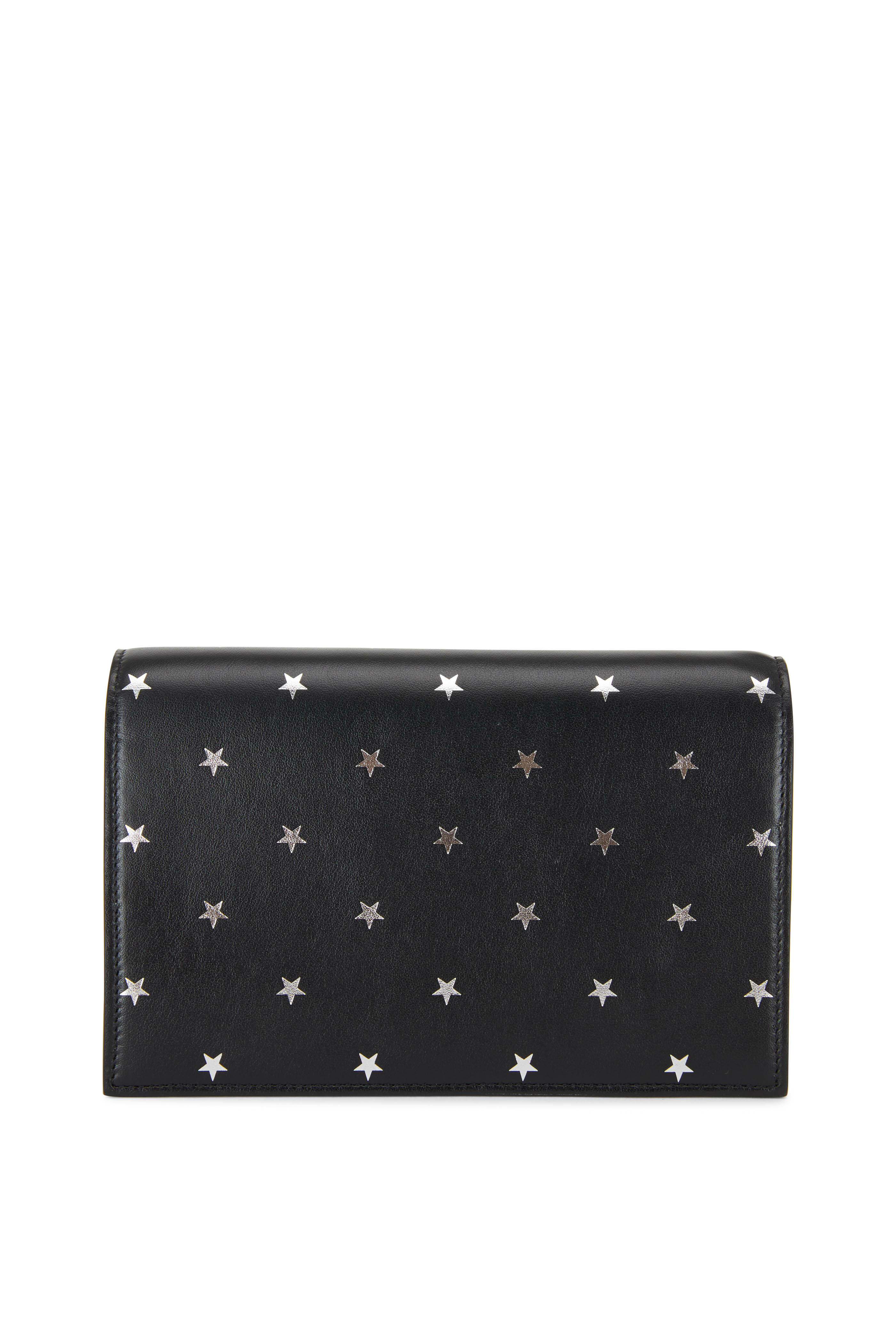Saint Laurent - Kate Black Star Embossed Tassel Chain Wallet