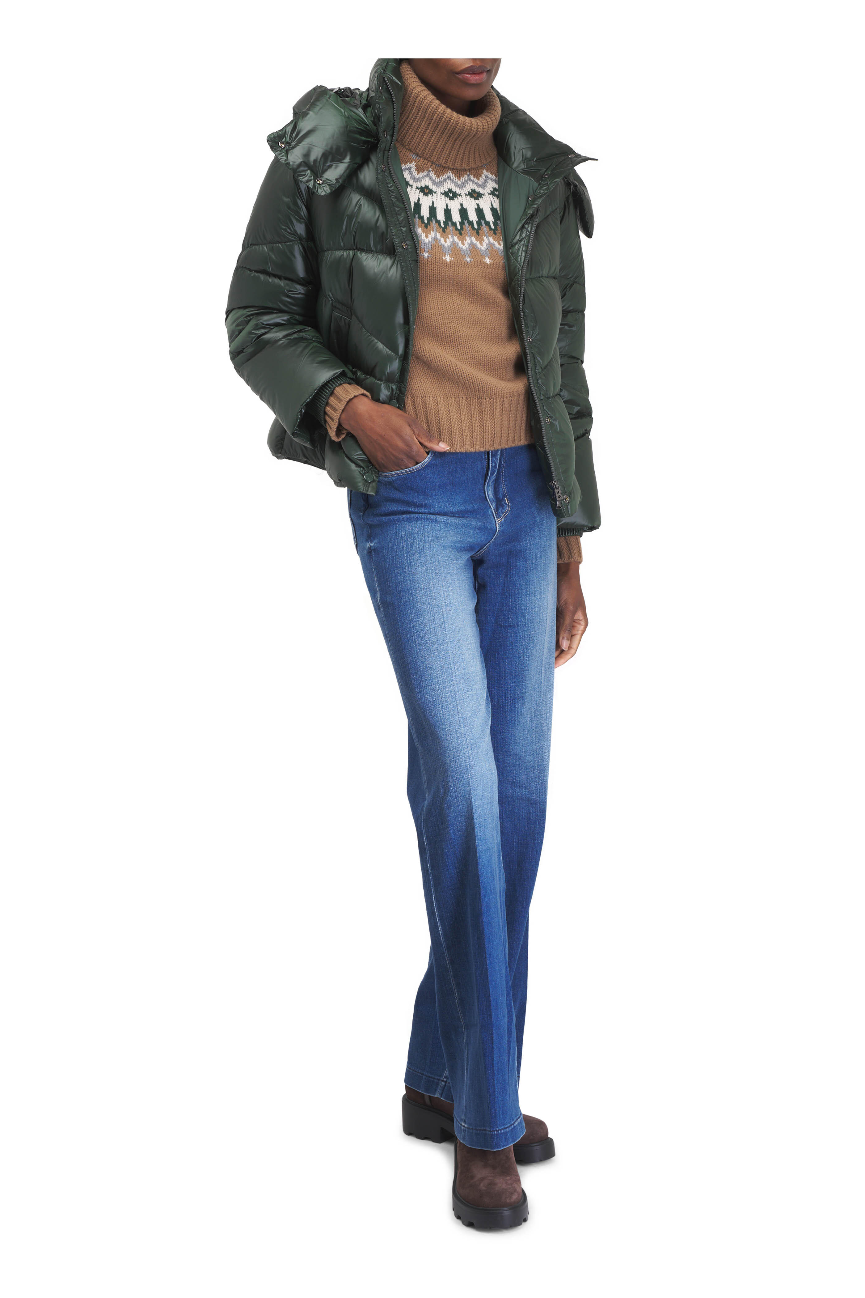 Bogner - Xally Dark Green Short Down Jacket