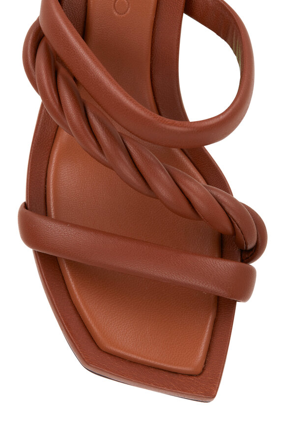 Jimmy Choo - Diosa Tan Leather Braided Sandal, 50mm