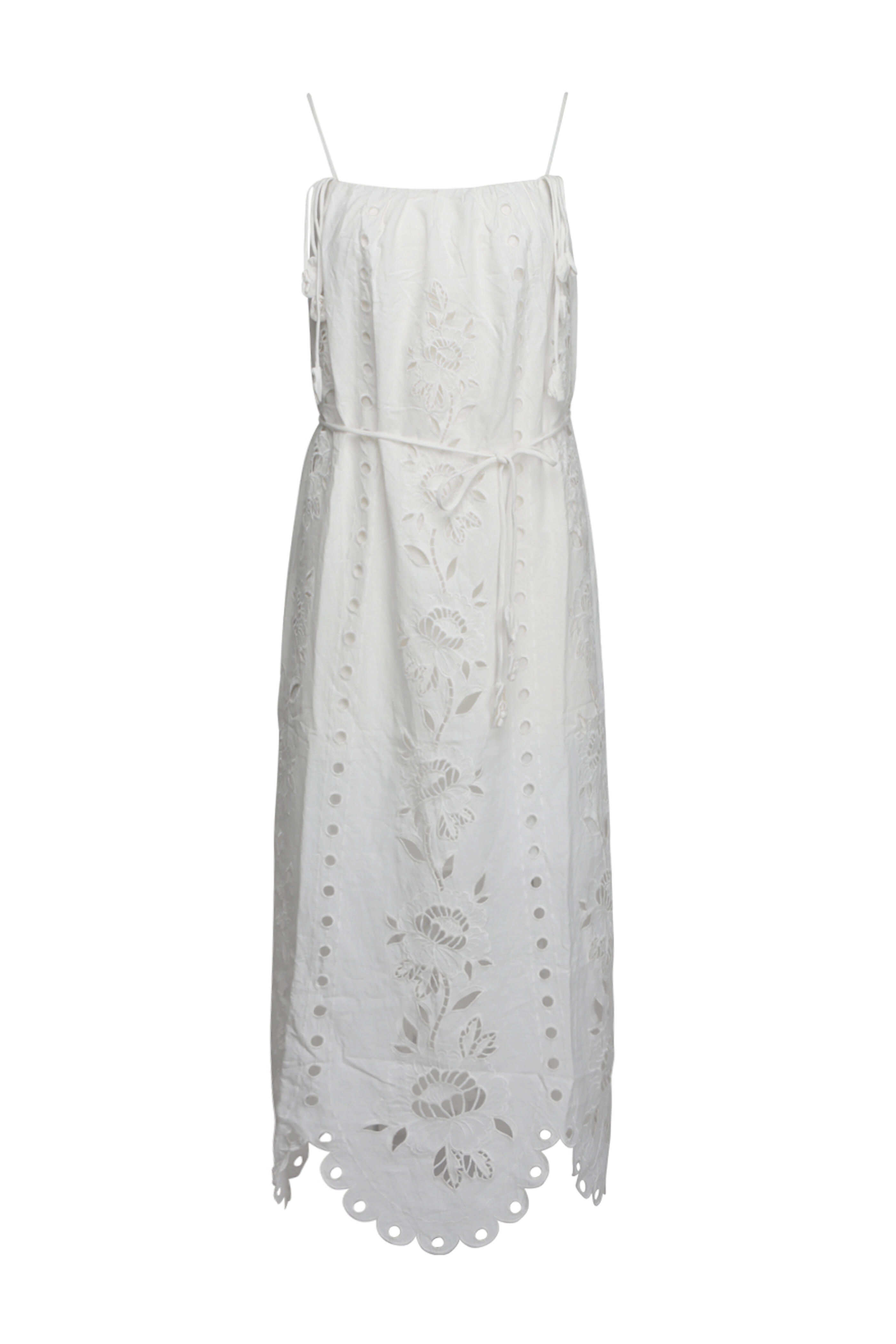 Farm Rio - Richelieu Off White Belted Maxi Dress