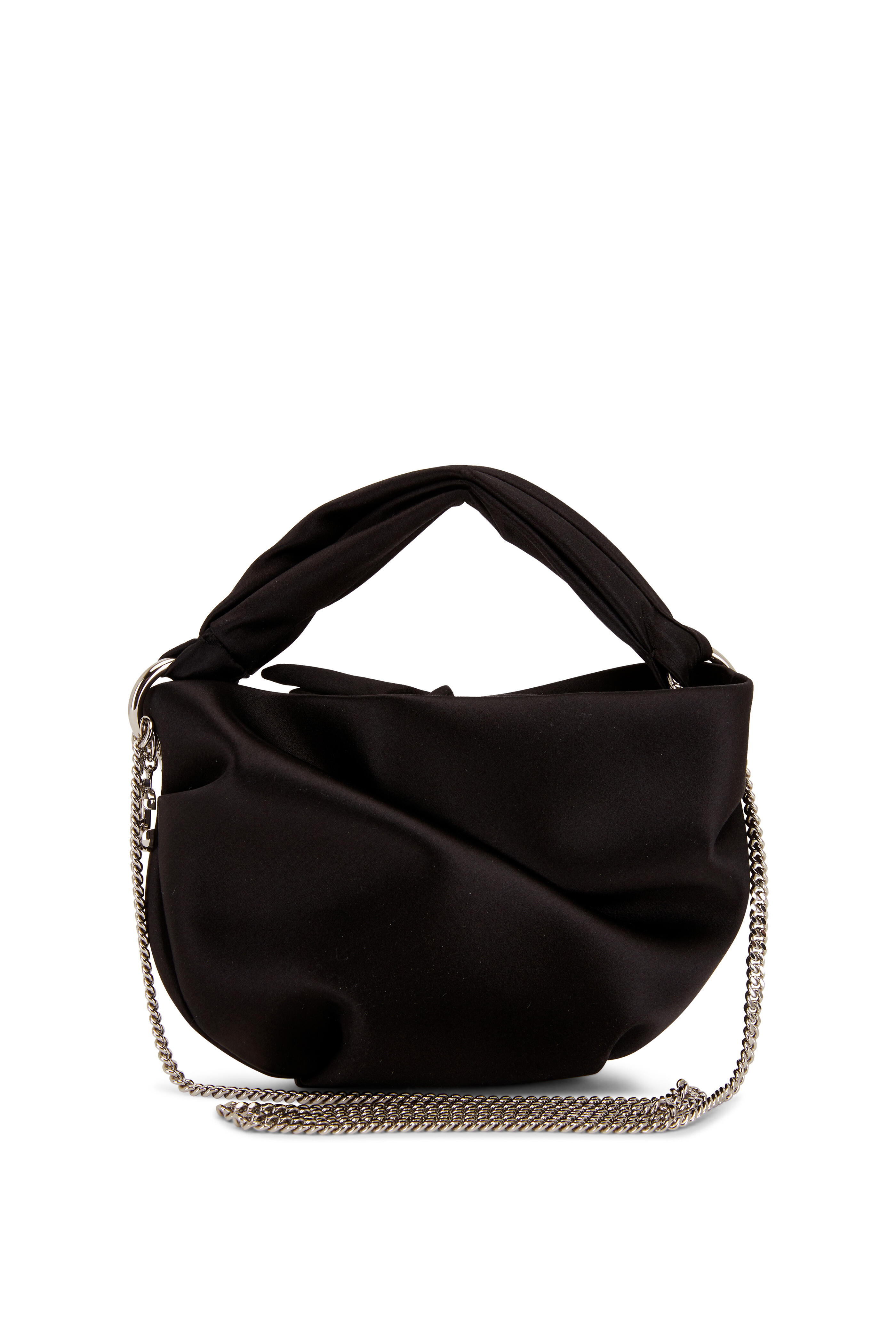 Jimmy Choo - Bonny Black Satin Mini Bag | Mitchell Stores