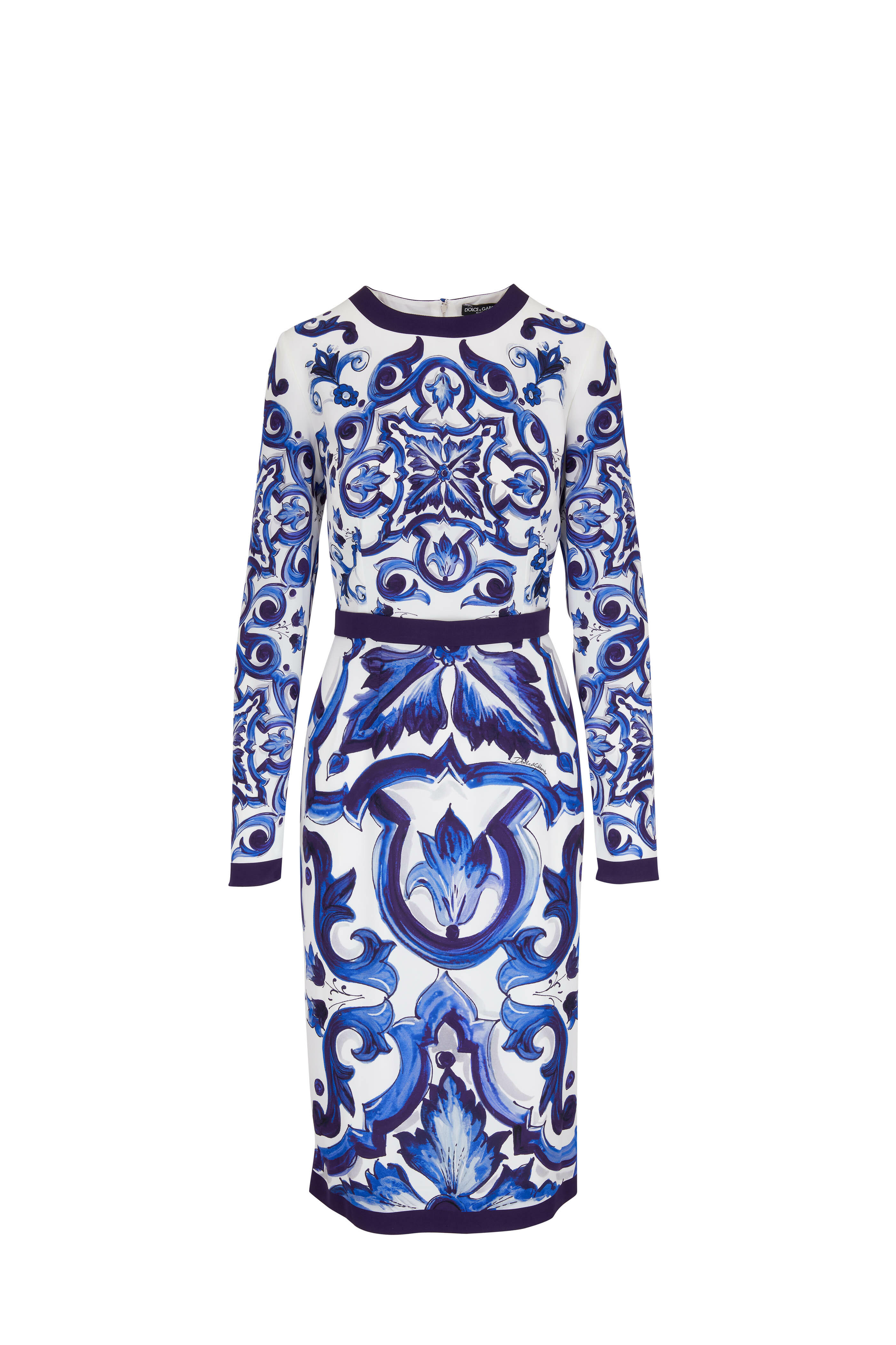Dolce & Gabbana - Blue Mediterraneo Painterly Midi Dress