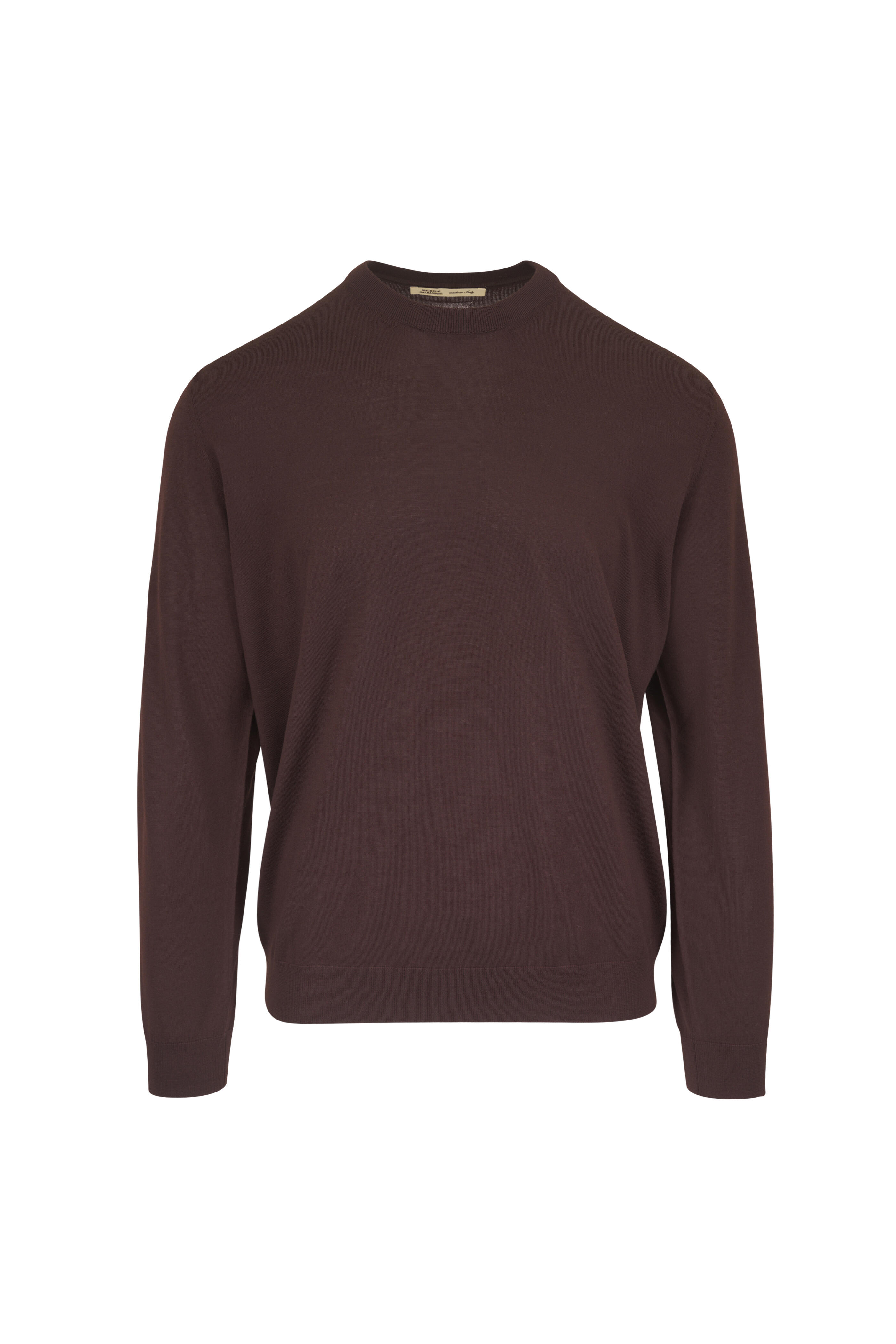 Maurizio Baldassari - Como Brown Wool Crewneck Sweater - view 1