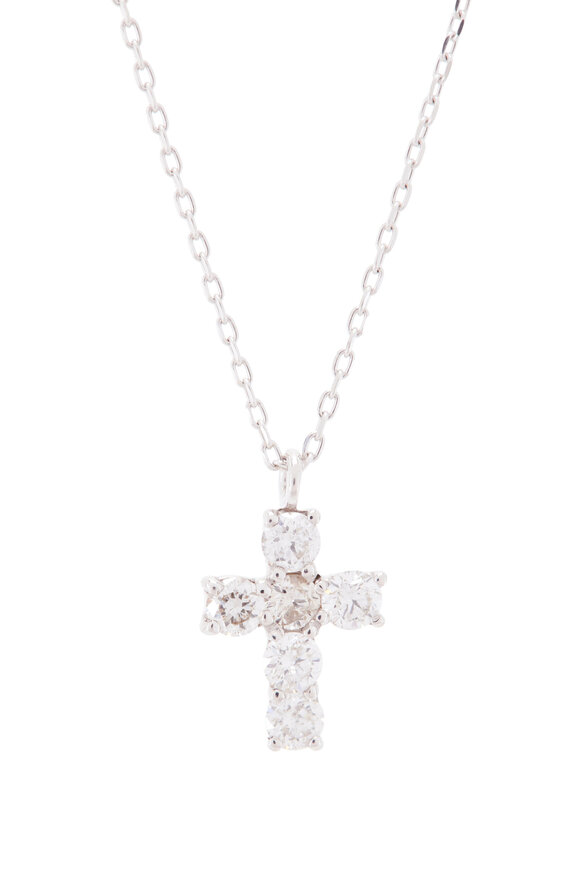 Kai Linz - Hanging Diamond Cross Necklace