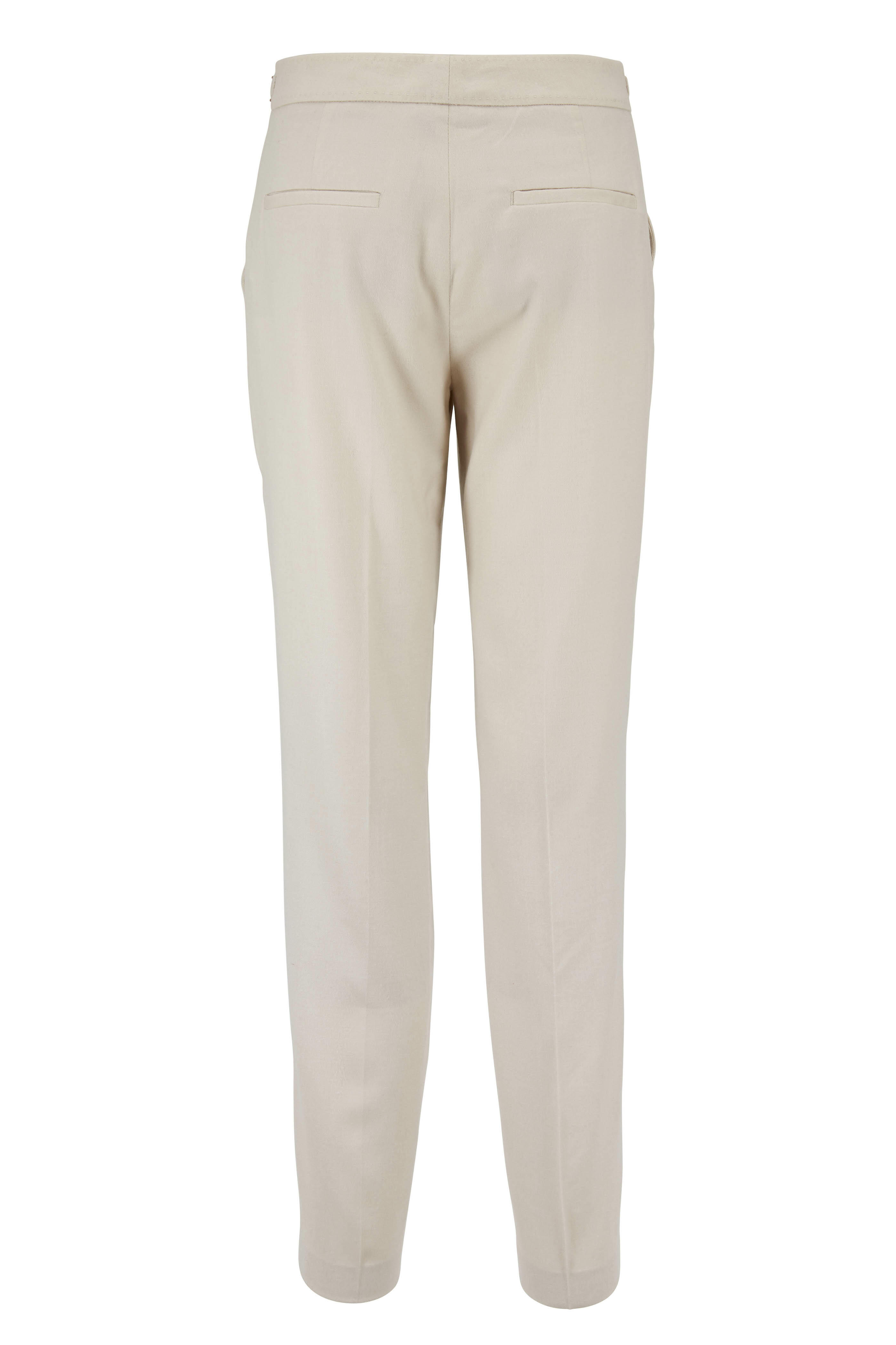 Gabriela Hearst - Isabel Ivory Cashmere Slim Fit Pant