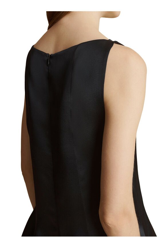 Khaite - Mags Black Silk Mini Dress