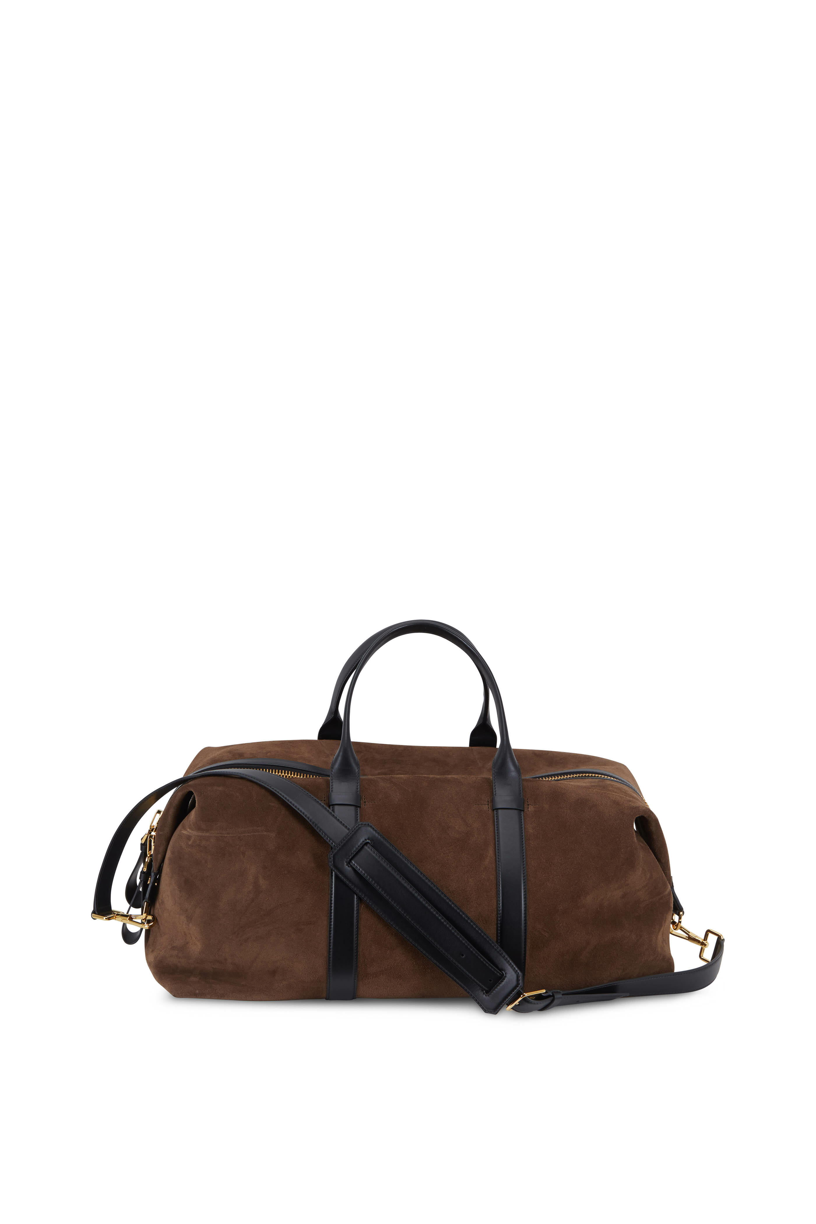 Tom Ford - Buckely Brown Suede Large Duffel Bag