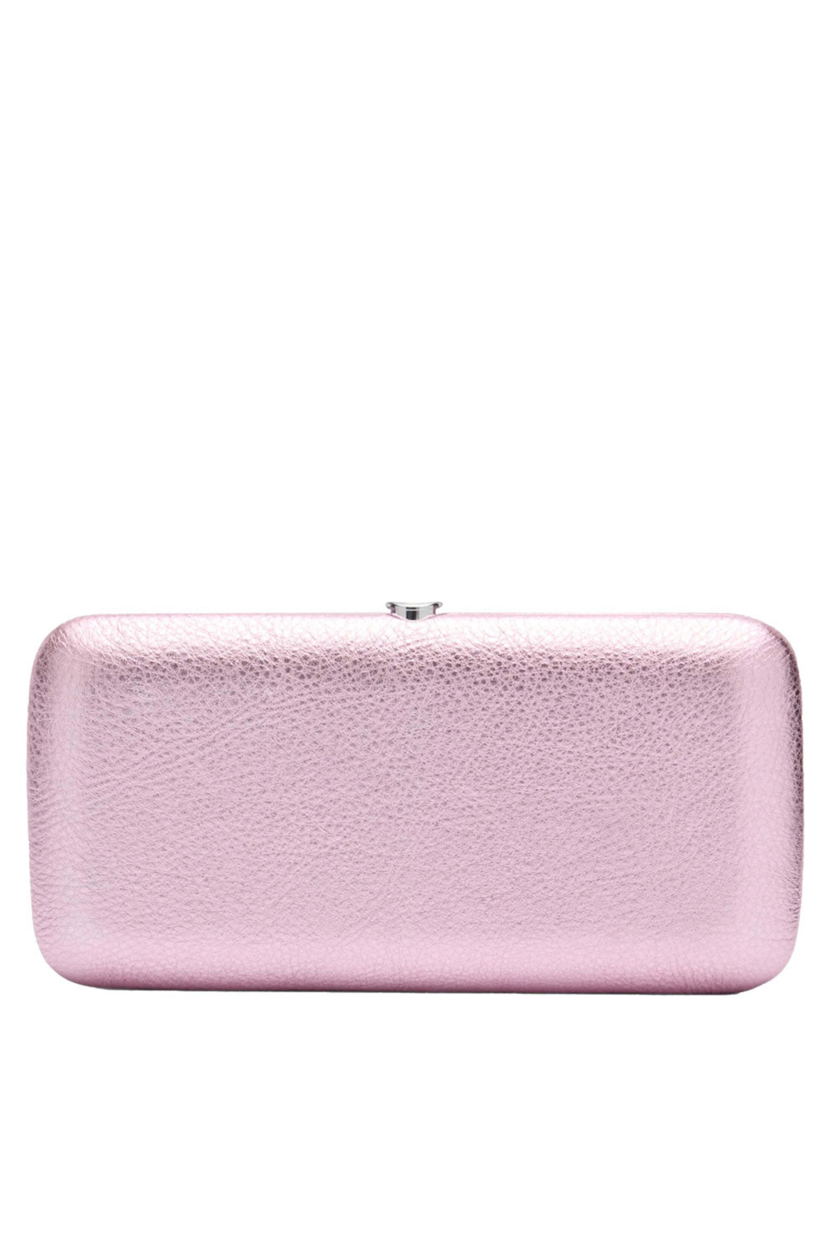 Jeffrey Levinson - Finley Leather Clutch in Pink Metallic