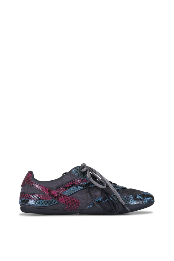 Miu Miu Gymnasium Blue & Burgundy Sneaker - view 3