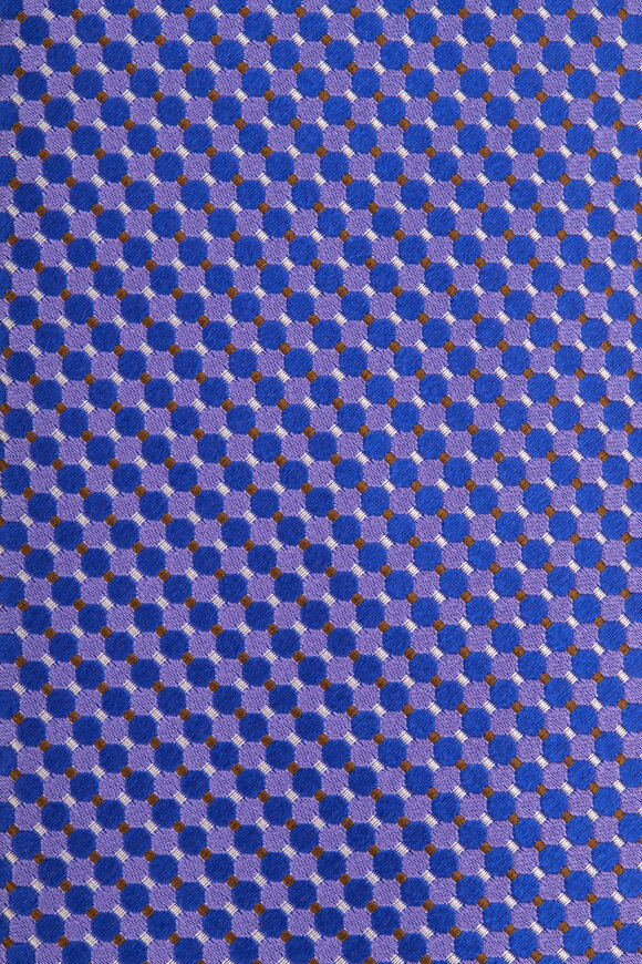 Eton Purple Geometric Print Necktie - view 2