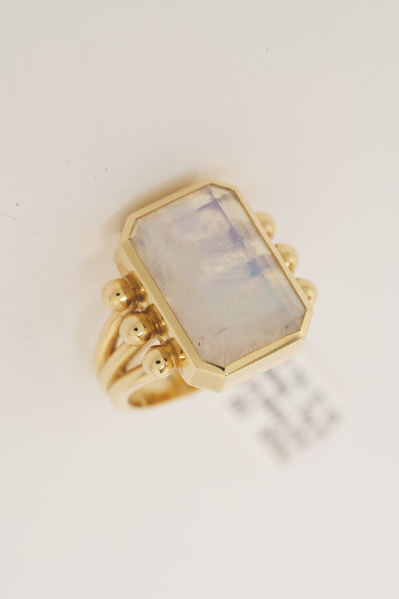 Campbell + Charlotte 14k Gold Moonstone Found Cocktail Ring