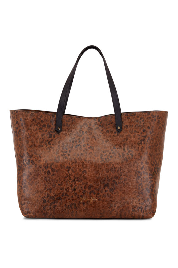 Golden Goose - Pasadena Faded Leopard Leather Tote