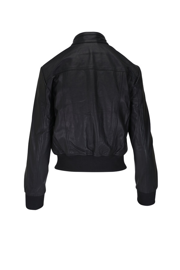 R13 - Shrunken Zip-Up Leather Jacket 