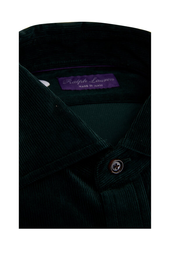 Ralph Lauren Purple Label - Dark Racing Green Fine-Wale Corduroy Shirt