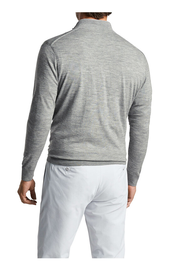 Peter Millar Excursionist Flex Gale Gray Quarter Zip Pullover - view 4