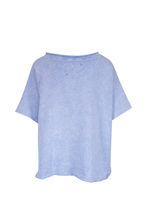 Vince - Coastal Blue & Off White Stripe Polo | Mitchell Stores