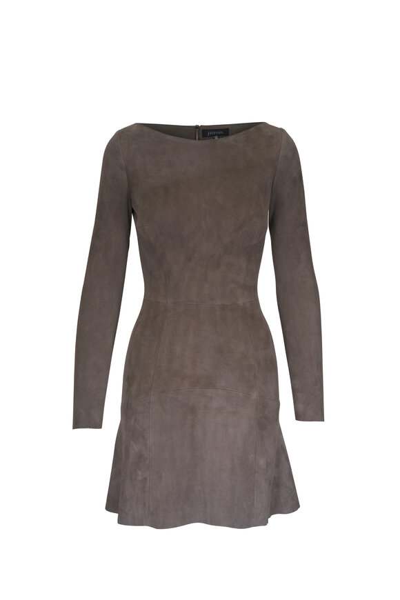 Jitrois Olivia Gray Suede Mini Dress