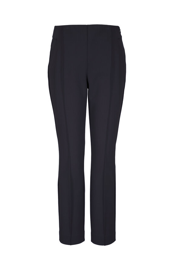 Lafayette 148 New York Scuba Gramercy Black Slim Ankle Pant