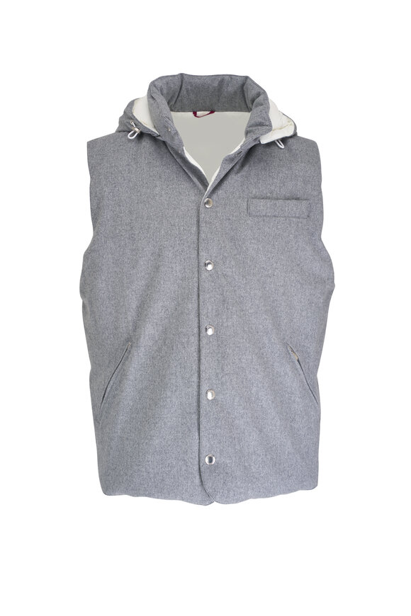 Brunello Cucinelli - Light Gray Wool Vest