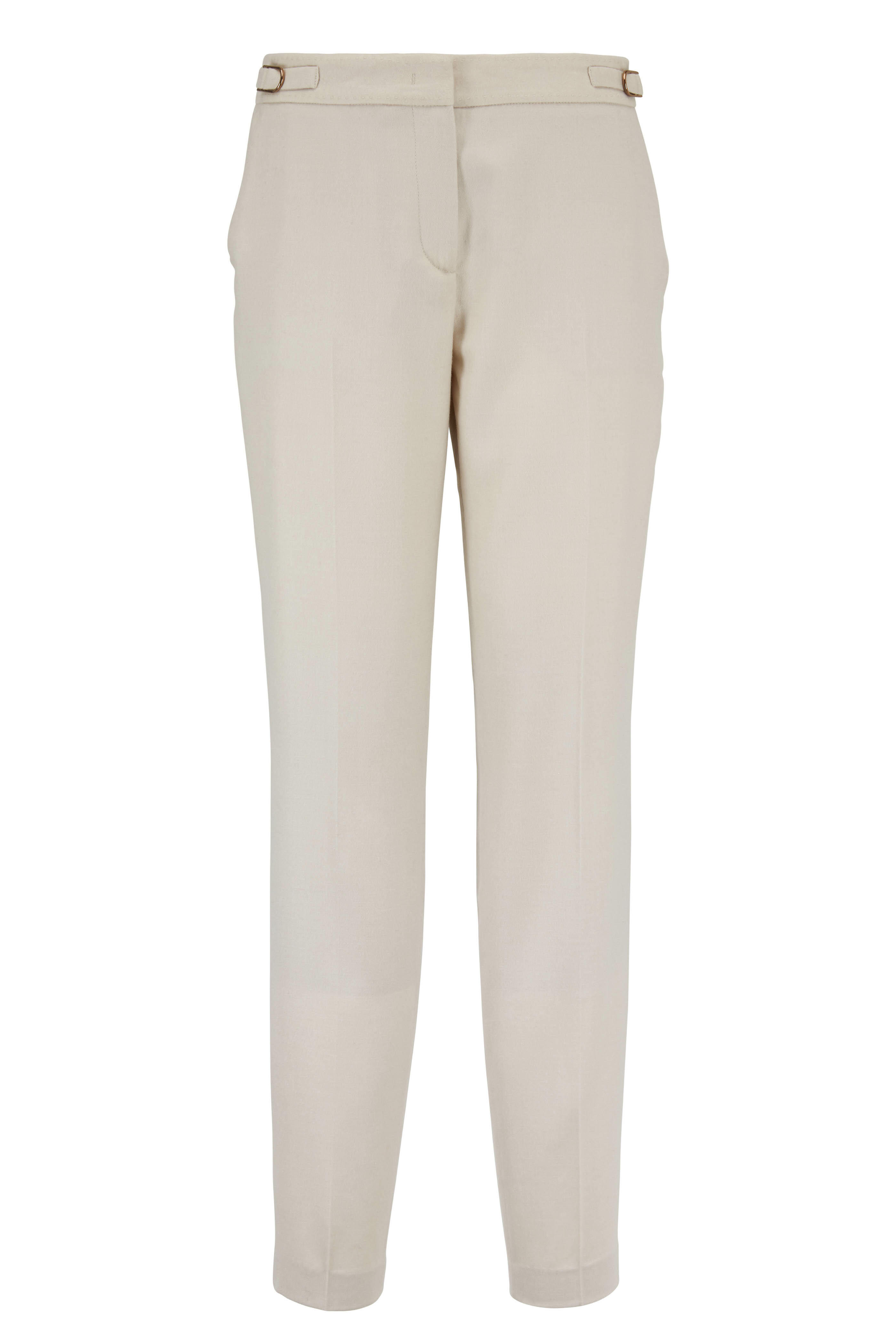 Gabriela Hearst - Isabel Ivory Cashmere Slim Fit Pant