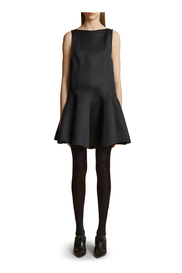 Khaite - Mags Black Silk Mini Dress