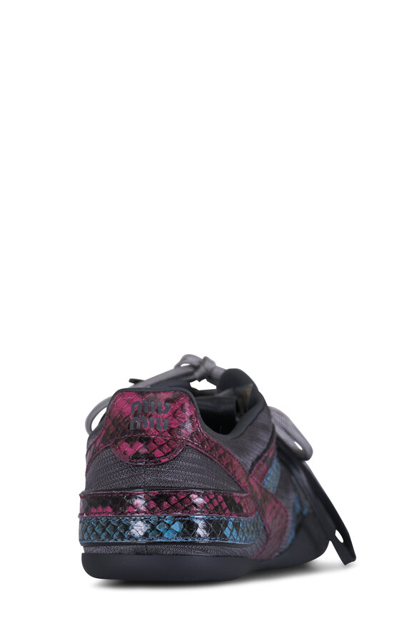 Miu Miu Gymnasium Blue & Burgundy Sneaker - view 4