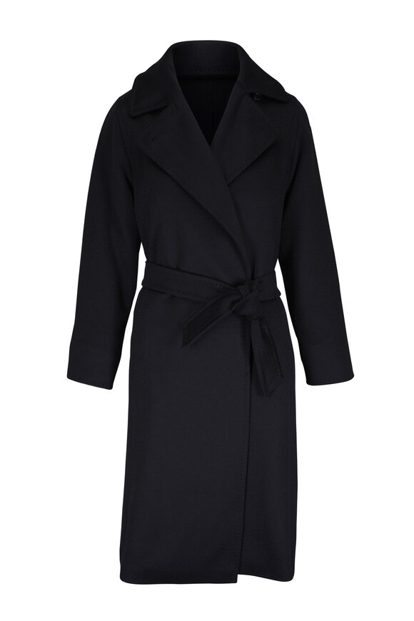 VALENTINO コートSサイズ Valentino - Side Tie Black Stretch Wool Long Coat