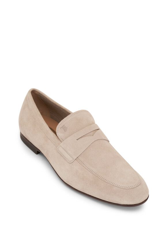 Tod's Mastice Suede Penny Loafer 