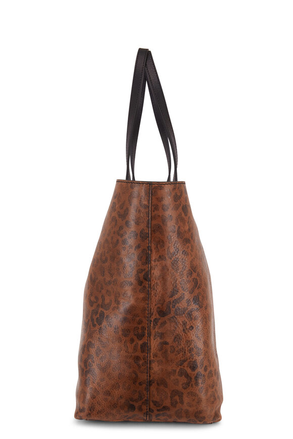 Golden Goose - Pasadena Faded Leopard Leather Tote