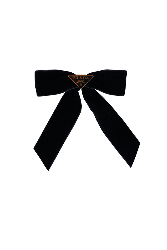 Prada - Black Velvet Hair Bow