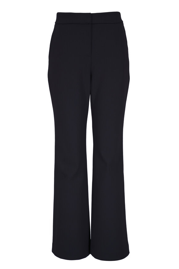 Lafayette 148 New York Gates Black Jersey Scuba Flare Ankle Pant
