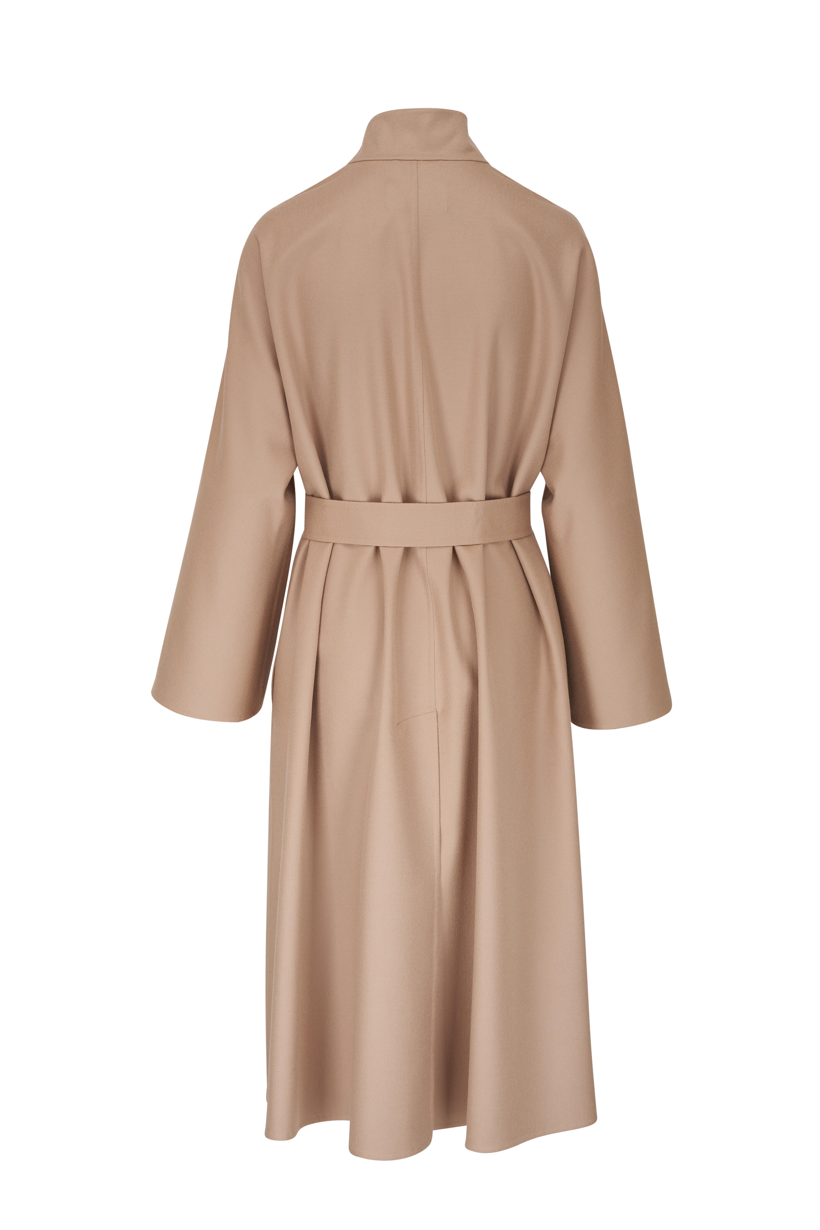 Loro Piana - Beige Mock Wrap Double-Faced Cashmere Coat