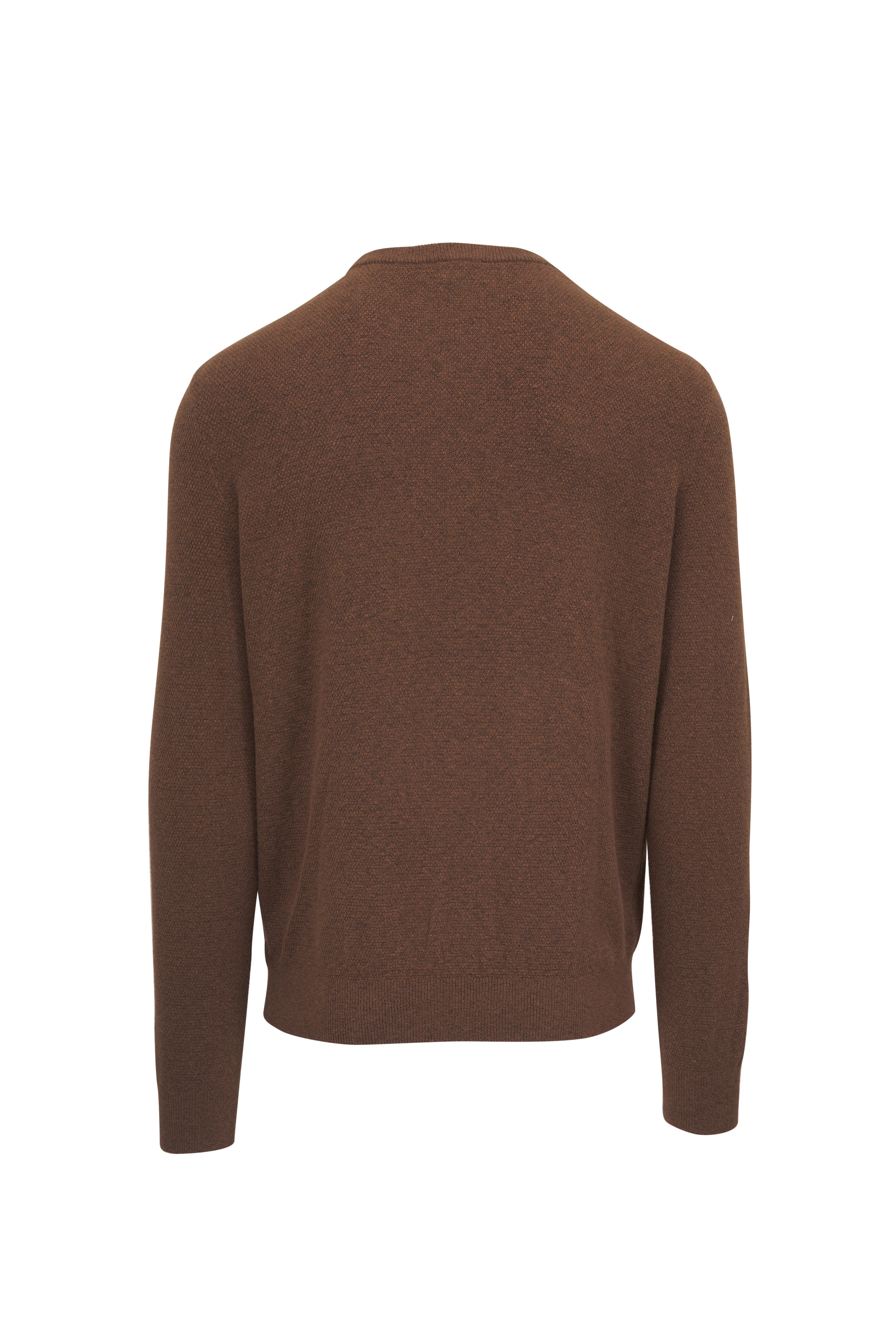 Faherty Brand - Trail Brown Heather Crewneck Sweater