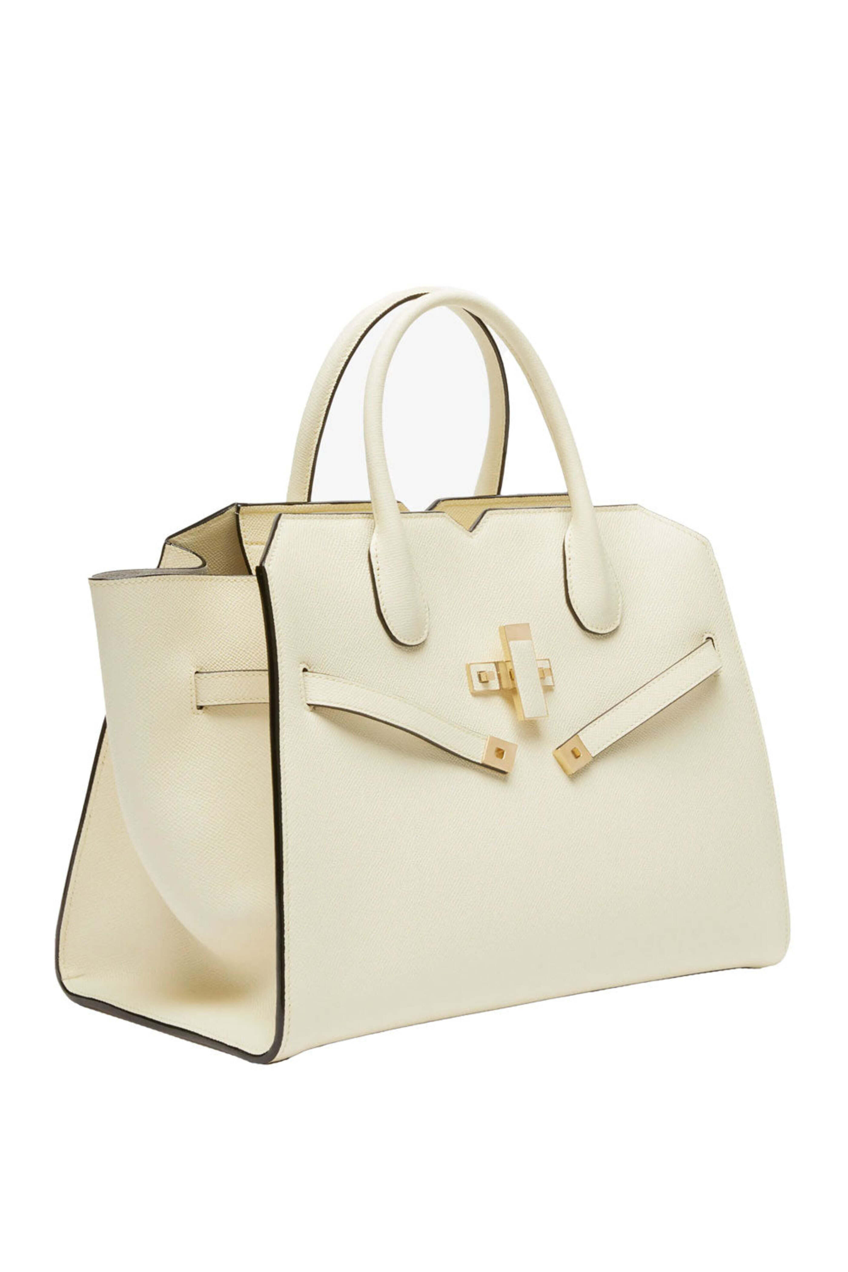 Valextra - Milano Two Handles Medium Bag in Pergamena