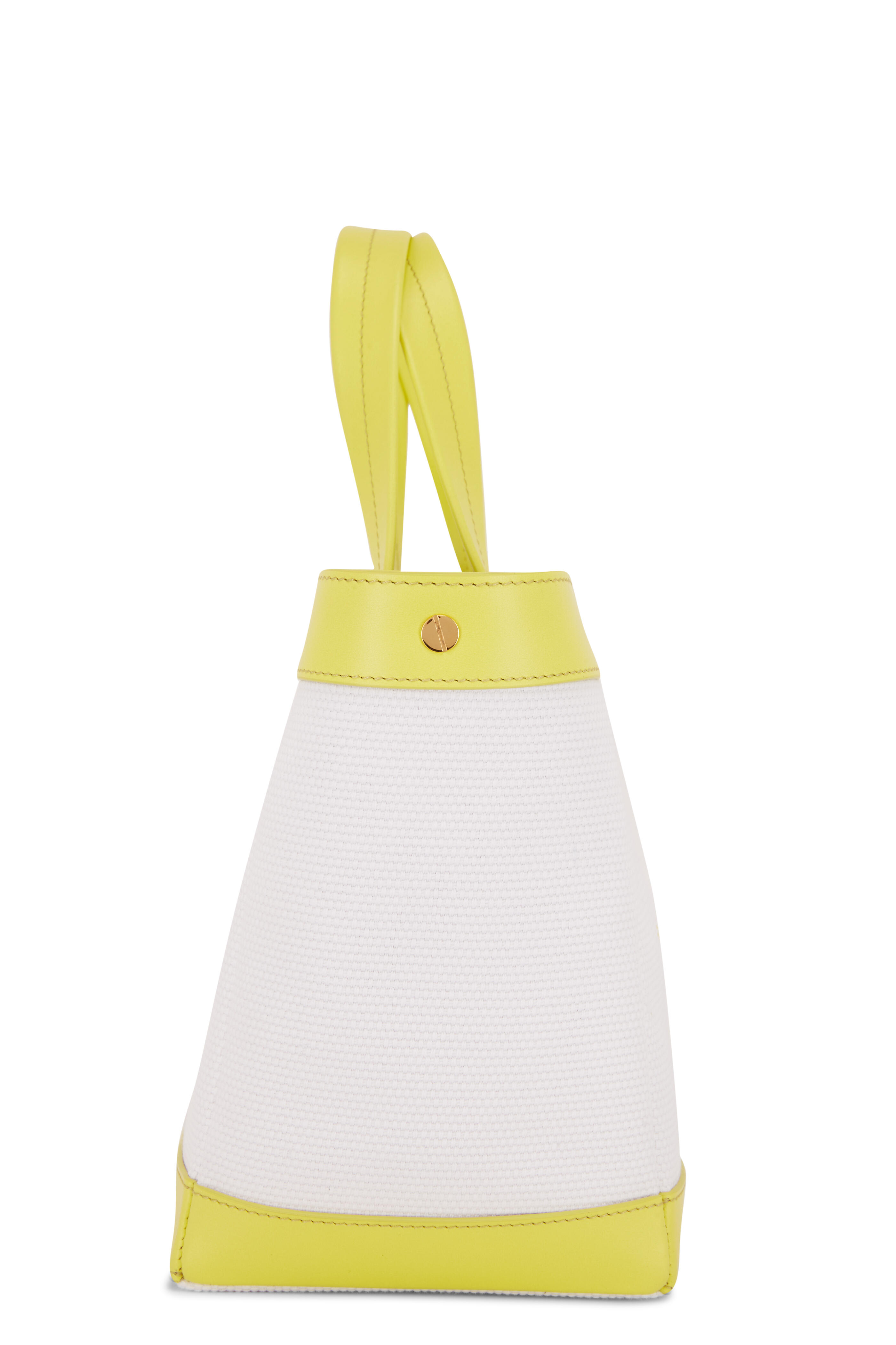 Tom Ford - White & Acid Yellow East West Shopping Tote