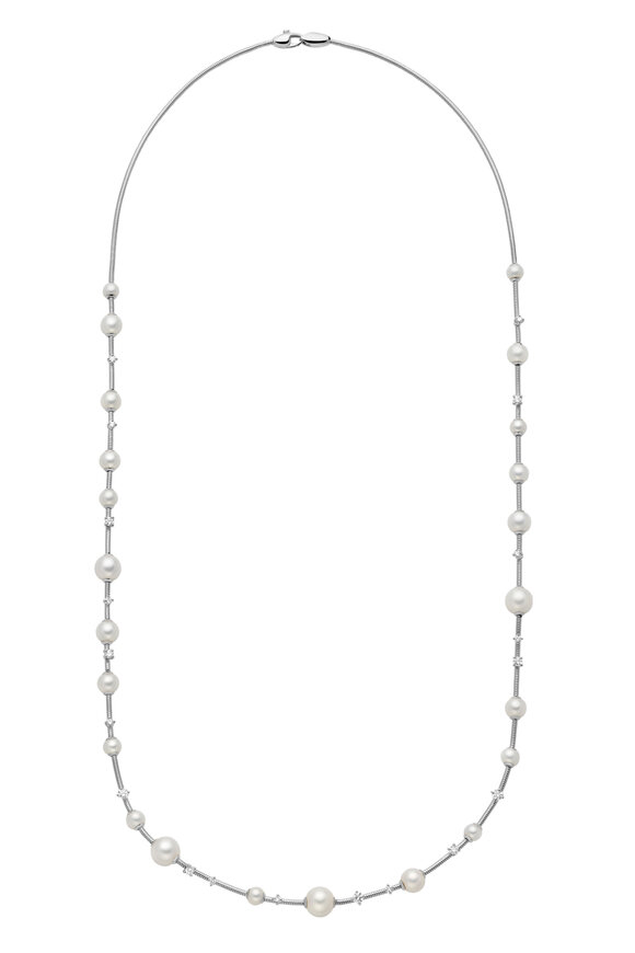 Mattia Cielo Diamon & Pearl Necklace