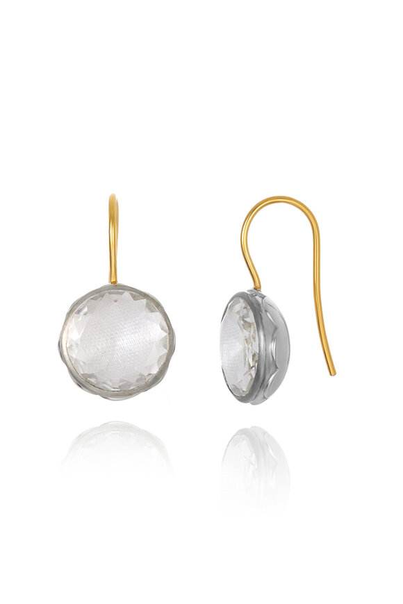 Larkspur & Hawk - Bride White Quartz Button Earrings